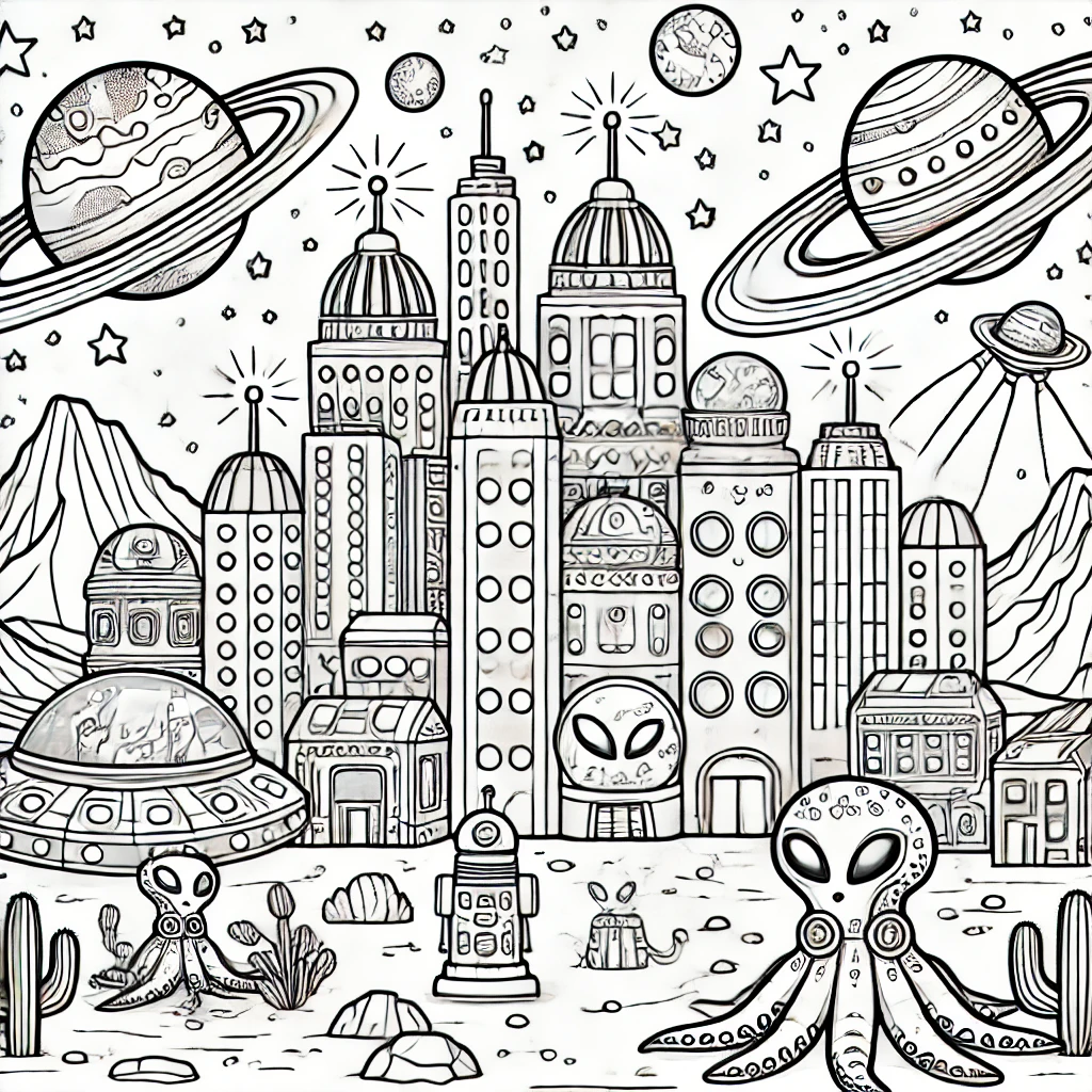 Alien City in Space