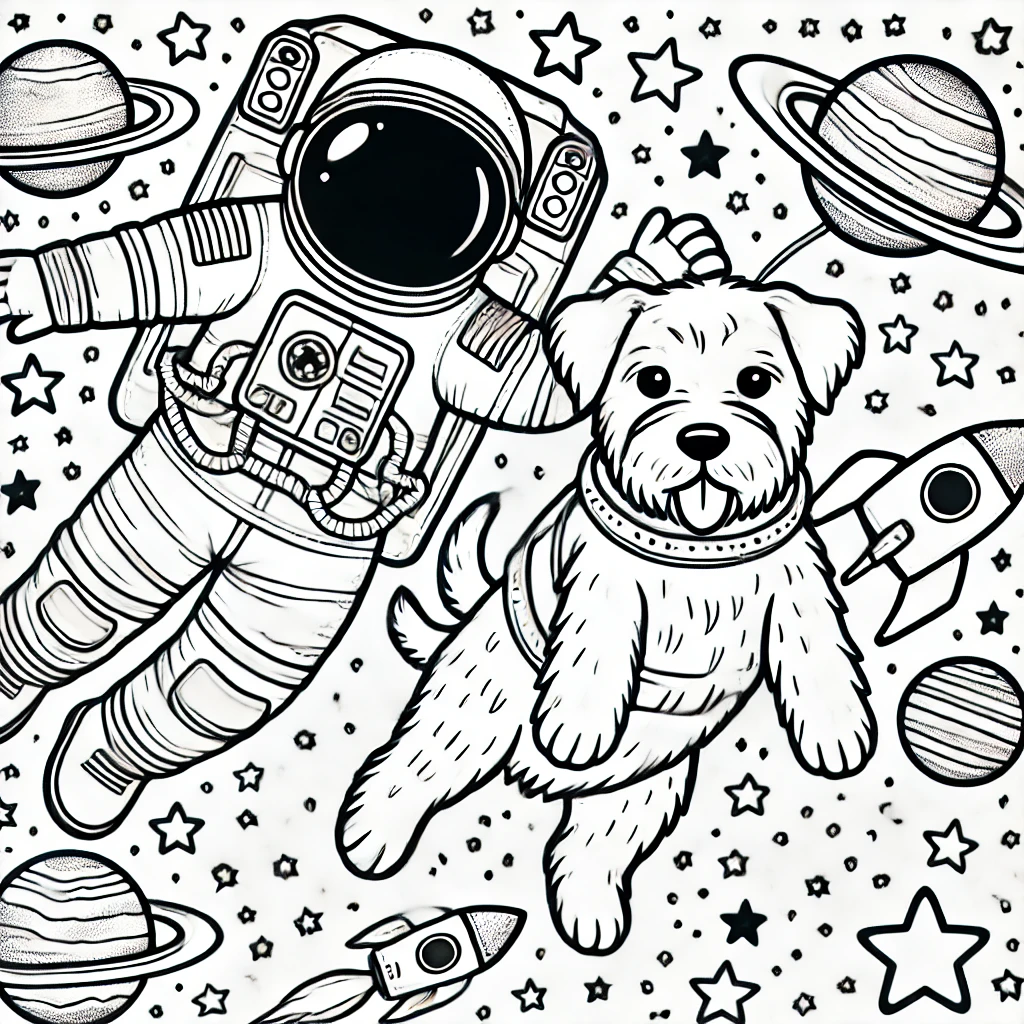 Astronaut and Space Dog